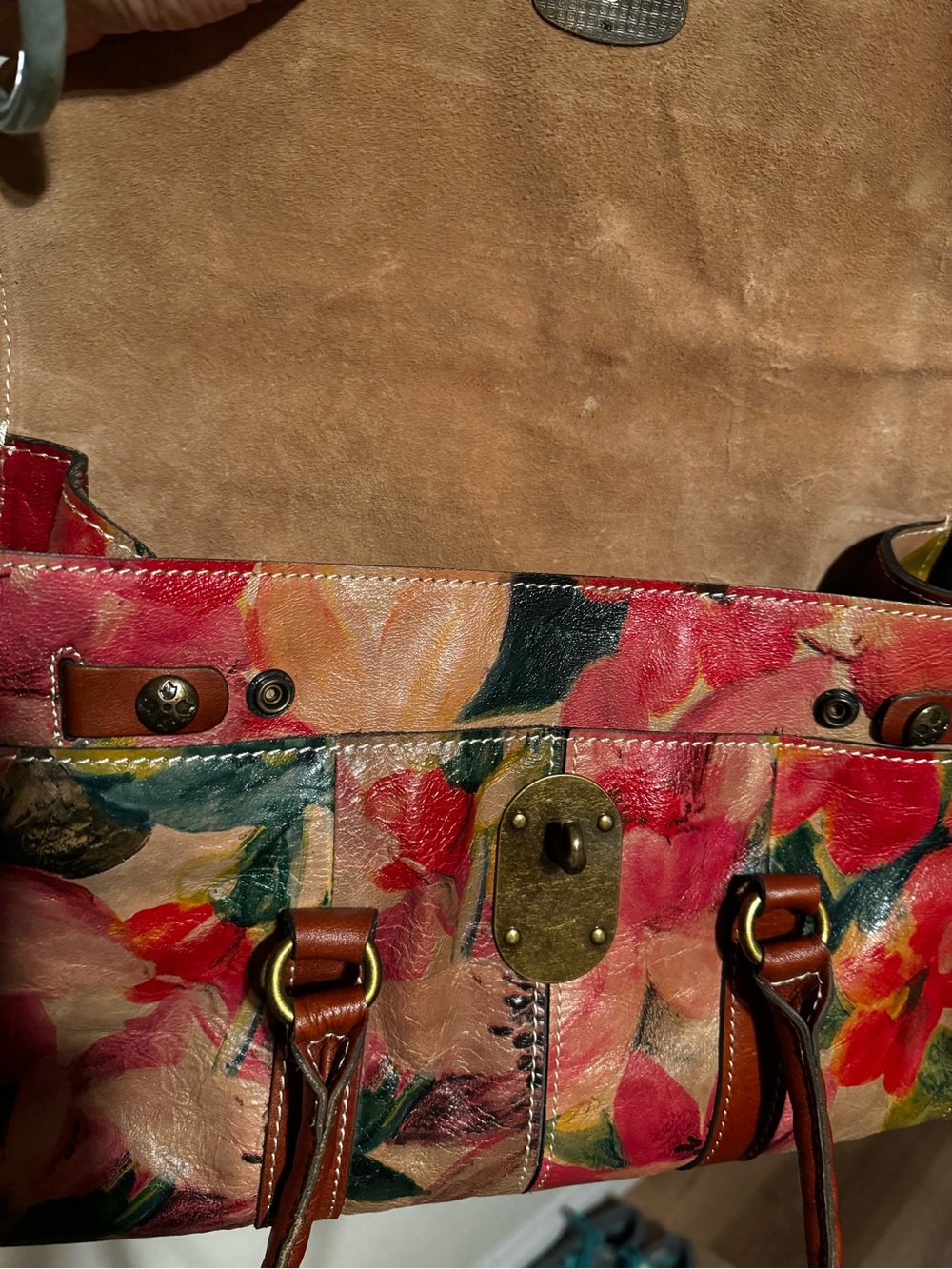 Patricia Nash Leather Floral Shoulder Bag - Picture 9 of 9